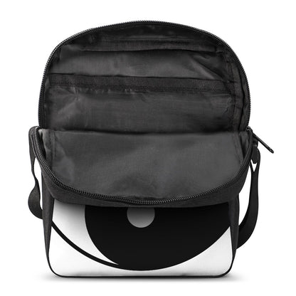 Black And White Yin Yang Symbol Print Rectangular Crossbody Bag