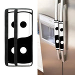 Black And White Yin Yang Symbol Print Refrigerator Handle Covers