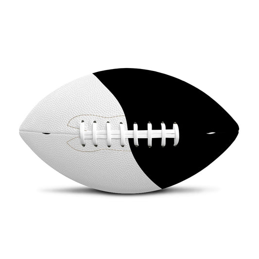 Black And White Yin Yang Symbol Print Rugby Ball