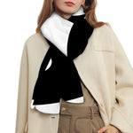 Black And White Yin Yang Symbol Print Scarf