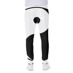 Black And White Yin Yang Symbol Print Scuba Joggers