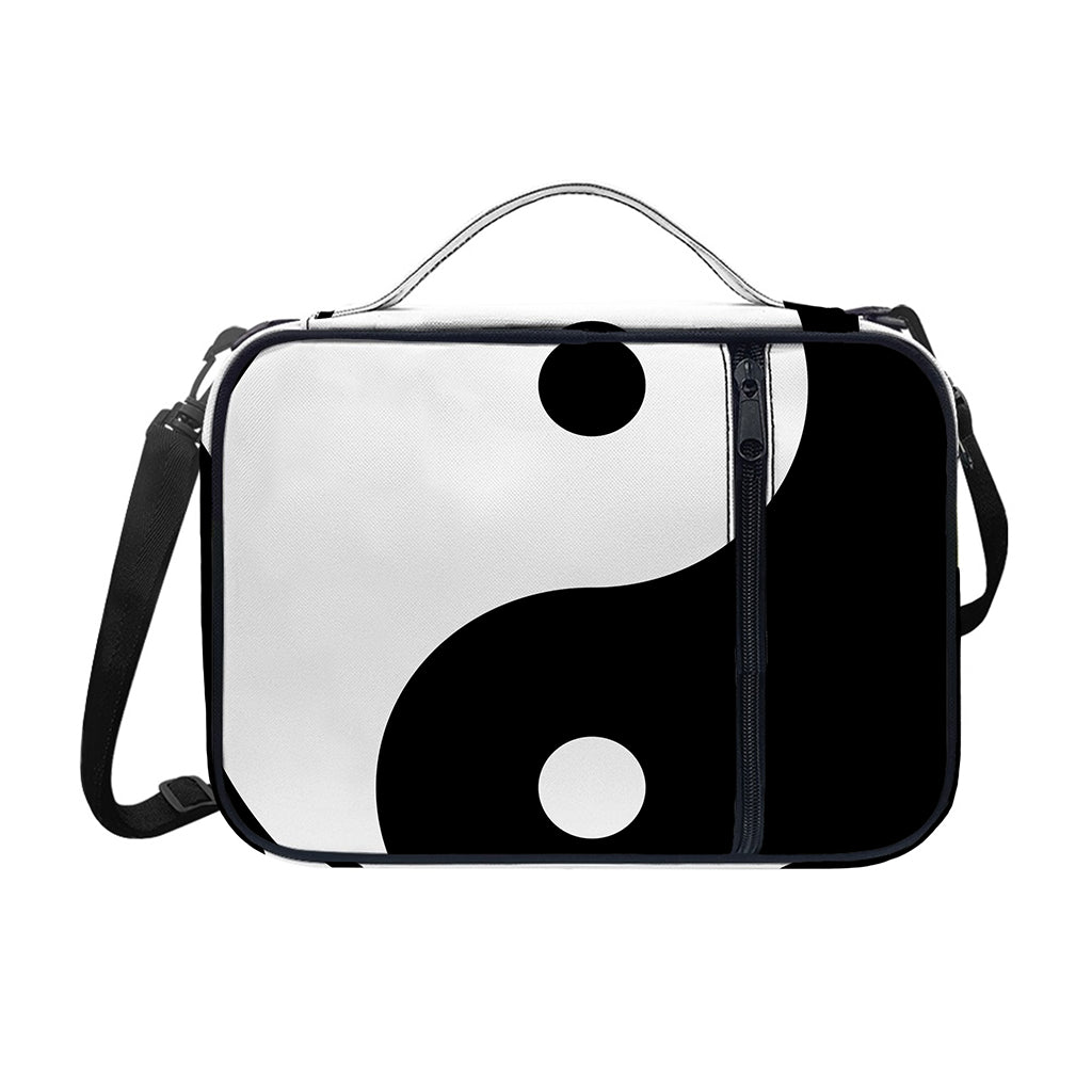 Black And White Yin Yang Symbol Print Shoulder Strap Bible Bag