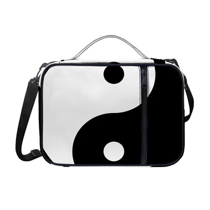 Black And White Yin Yang Symbol Print Shoulder Strap Bible Bag