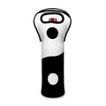 Black And White Yin Yang Symbol Print Single Neoprene Wine Tote