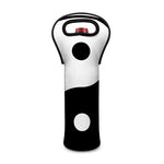Black And White Yin Yang Symbol Print Single Neoprene Wine Tote