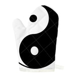 Black And White Yin Yang Symbol Print Single Oven Mitt