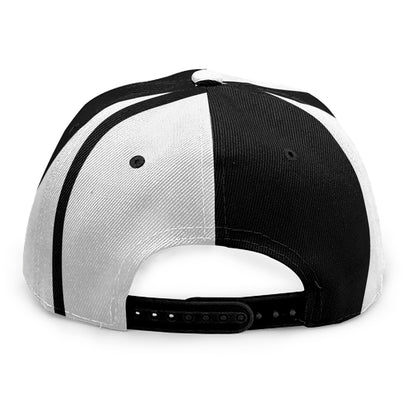 Black And White Yin Yang Symbol Print Snapback Cap