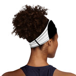 Black And White Yin Yang Symbol Print Sports Headband