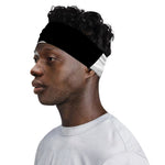 Black And White Yin Yang Symbol Print Sports Headband