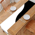 Black And White Yin Yang Symbol Print Table Runner