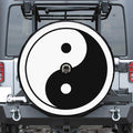Black And White Yin Yang Symbol Print Tire Cover With Camera Hole