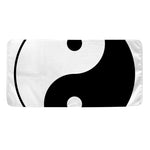 Black And White Yin Yang Symbol Print Towel