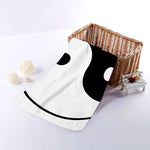 Black And White Yin Yang Symbol Print Towel