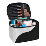 Black And White Yin Yang Symbol Print Travel Makeup Bag
