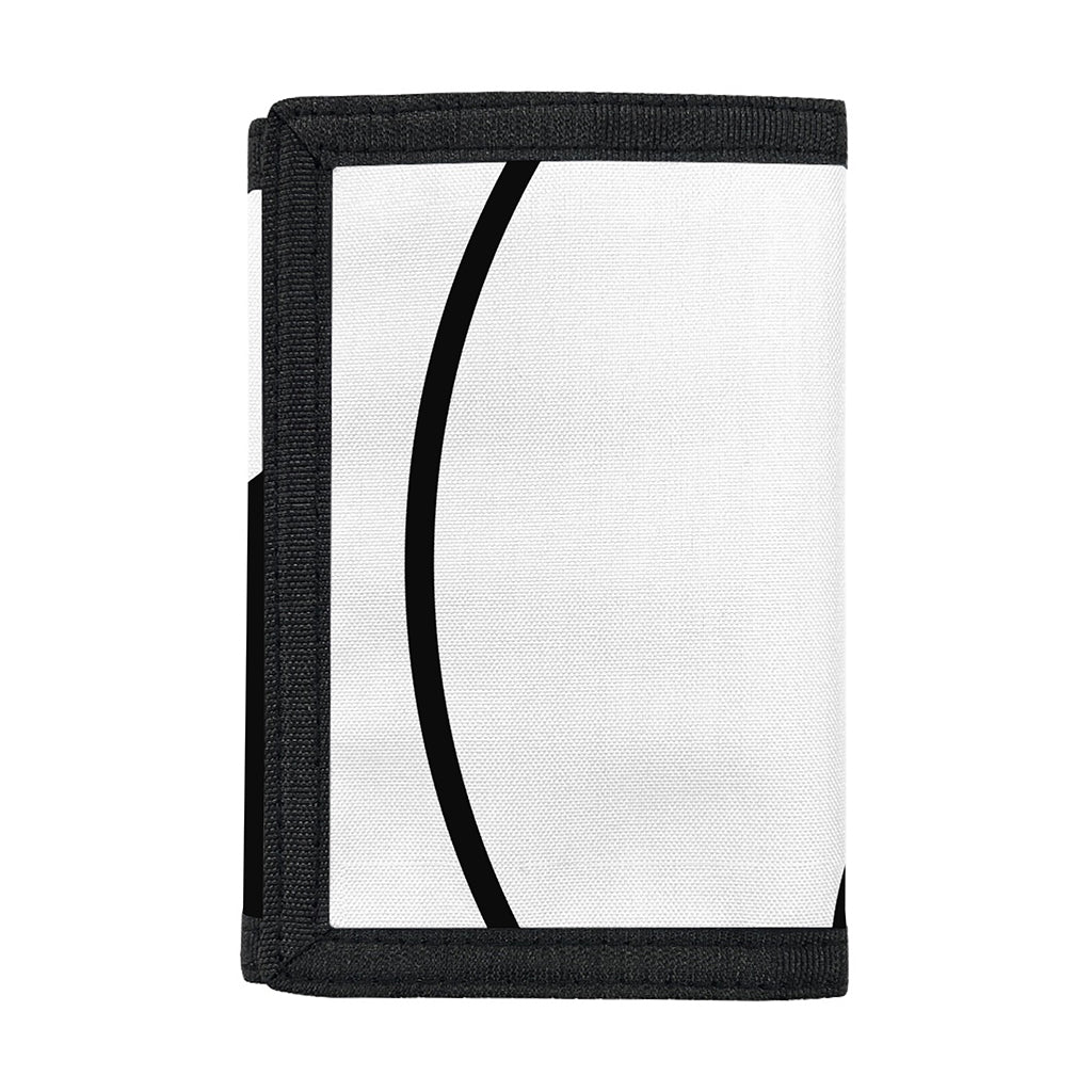 Black And White Yin Yang Symbol Print Trifold Wallet