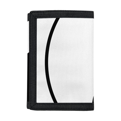 Black And White Yin Yang Symbol Print Trifold Wallet