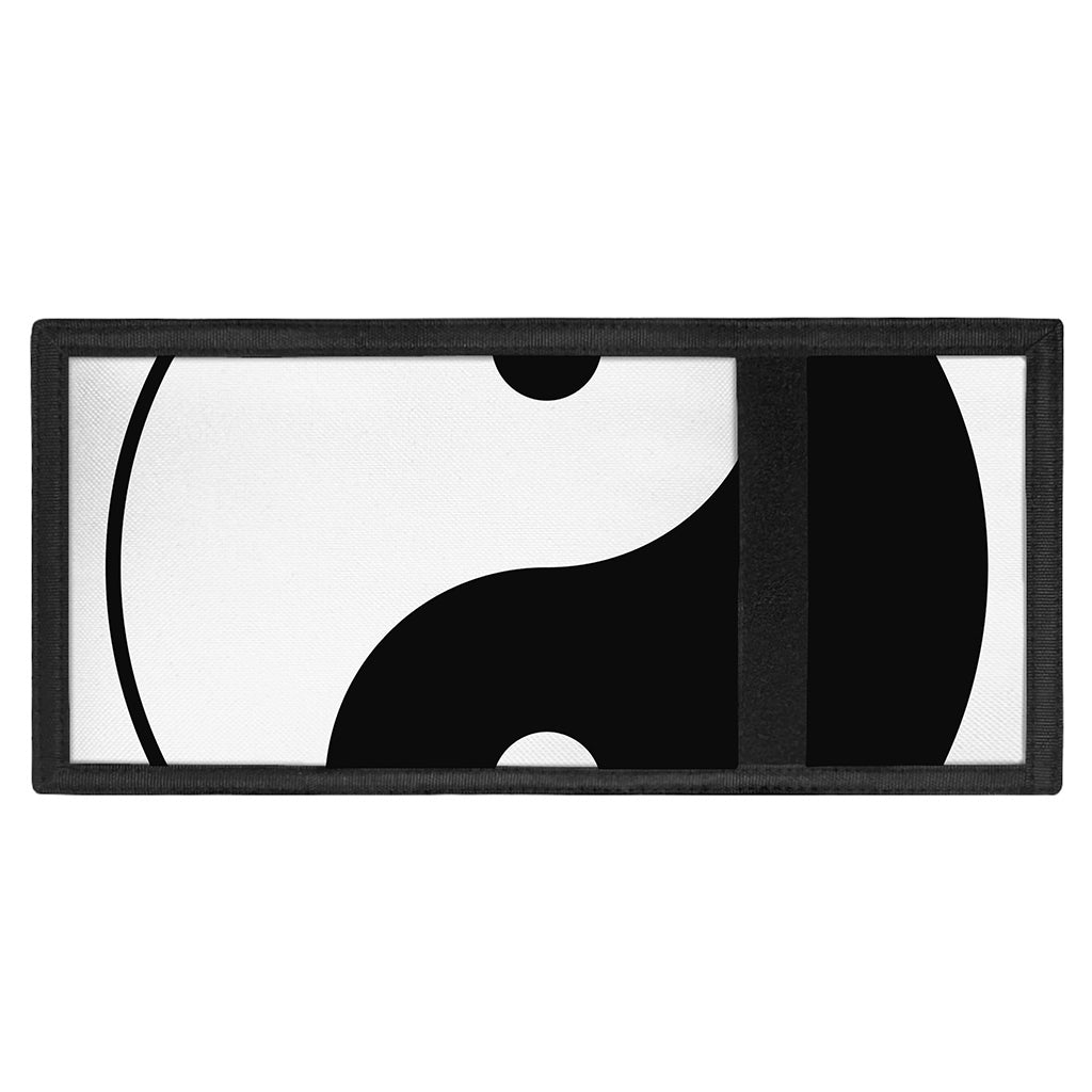 Black And White Yin Yang Symbol Print Trifold Wallet
