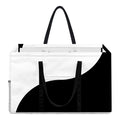 Black And White Yin Yang Symbol Print Utility Tote Bag