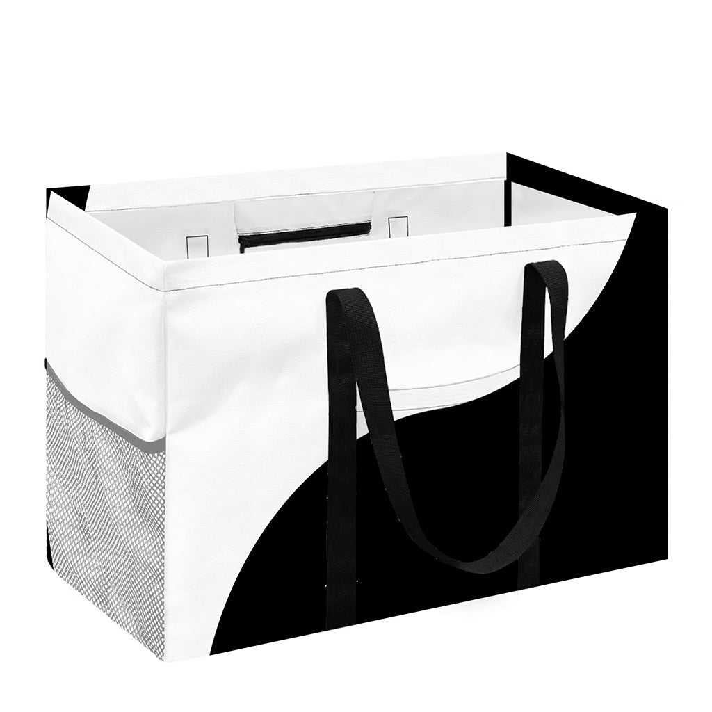 Black And White Yin Yang Symbol Print Utility Tote Bag
