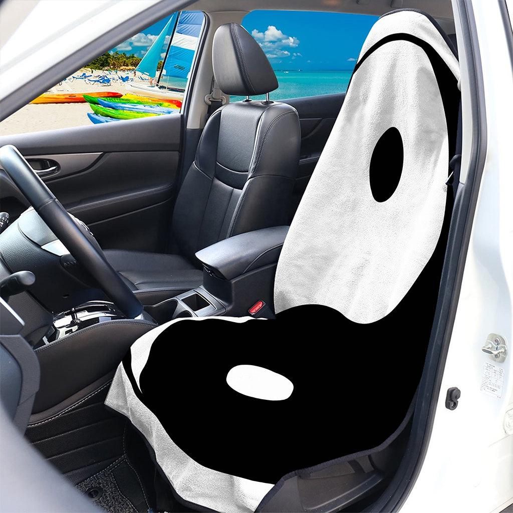 Black And White Yin Yang Symbol Print Waterproof Car Seat Cover