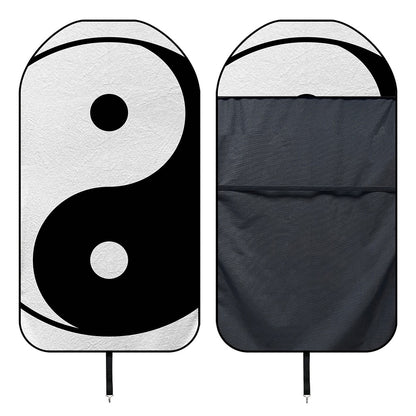 Black And White Yin Yang Symbol Print Waterproof Car Seat Cover