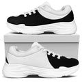 Black And White Yin Yang Symbol Print White Chunky Shoes