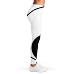 Black And White Yin Yang Symbol Print Women's Leggings