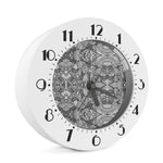 Black And White Zentangle Pattern Print Alarm Clock