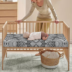 Black And White Zentangle Pattern Print Baby Crib Sheet