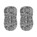 Black And White Zentangle Pattern Print Bar Stool Covers