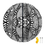 Black And White Zentangle Pattern Print Basketball