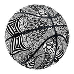 Black And White Zentangle Pattern Print Basketball