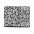 Black And White Zentangle Pattern Print Bifold Wallet