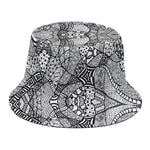 Black And White Zentangle Pattern Print Bucket Hat