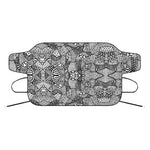 Black And White Zentangle Pattern Print Car Windshield Snow Cover