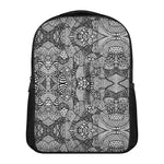 Black And White Zentangle Pattern Print Casual Backpack