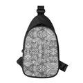 Black And White Zentangle Pattern Print Sling Bag