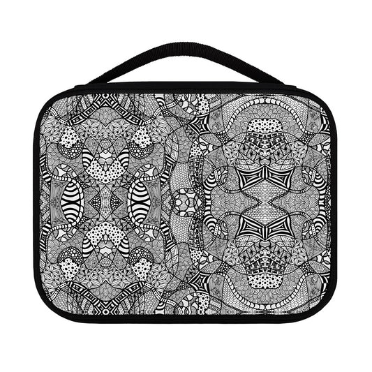 Black And White Zentangle Pattern Print Classic Bible Case