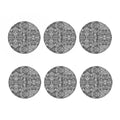 Black And White Zentangle Pattern Print Coaster Set
