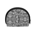 Black And White Zentangle Pattern Print Coin Purse