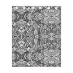 Black And White Zentangle Pattern Print Curtain