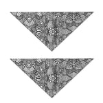 Black And White Zentangle Pattern Print Dog Bandana