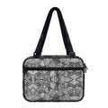 Black And White Zentangle Pattern Print Double Strap Bible Bag