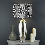 Black And White Zentangle Pattern Print Drum Lamp Shade