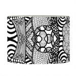 Black And White Zentangle Pattern Print Drum Lamp Shade