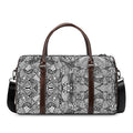 Black And White Zentangle Pattern Print Duffel Bag