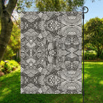 Black And White Zentangle Pattern Print Garden Flag