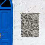 Black And White Zentangle Pattern Print Garden Flag
