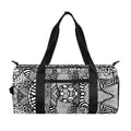 Black And White Zentangle Pattern Print Gym Bag