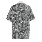 Black And White Zentangle Pattern Print Hawaiian Shirt